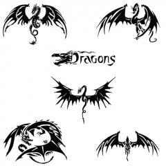 BFC1997 Blackwork Dragon Funset