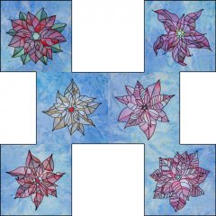 BFC2031 Stained Glass Poinsettias