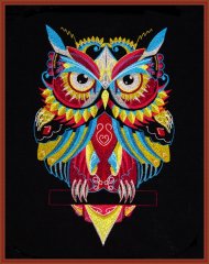 BFC2067 Large Owl Totem on Black