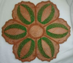 BFC0221 Lace Doily Peacock