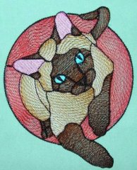 BFC0278 Stained Glass Cats