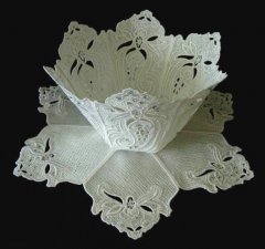 BFC0293 Lace Bowl and Doily Paisley Crystals