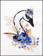 White Swan - Blue Roses