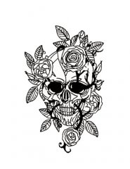 Skull with Roses
