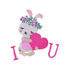 BFC31604 Girl Bunny Valentine