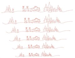 BFC31774 Christmas Scene Edge to Edge Border