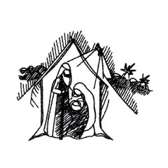 BFC31826 Blackwork Nativity