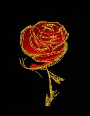 BFC31881 Red & Gold Rose