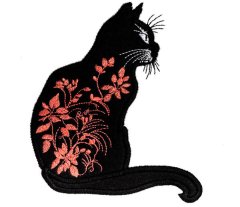 BFC31910 Appliqued Black Cat