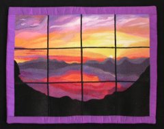 BFC0457 Stained Glass-Sunset