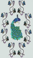 BFC0502 Art Nouveau  Peacock Designs