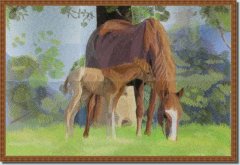 BFC0599 Window - Mother and Child