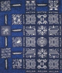BFC0639 Chinese Indigo Centerpiece, Borders and Corners