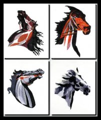 BFC0707 Four Fantasy Horses