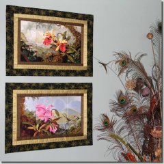 BFC0740 Window-Hummingbirds and the Orchid