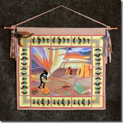 BFC0759 QIH Kokopelli Wallhanging