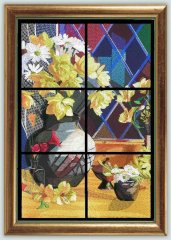 BFC0813 Window - Flowers by a Window