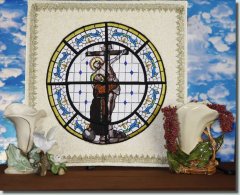 BFC0839 QIH Stained Glass - At the Cross