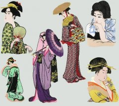 BFC0845 Lovely Geisha Series - Set II