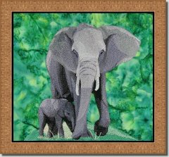 BFC0878 Large Elephant and Child