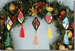 BFC0915 Stained Glass Christmas Ornaments