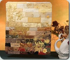 BFC0959 Flowery Scrappy Art Quilt