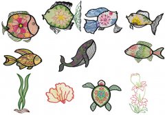 BFC1581 Applique or Not Fishy Friends