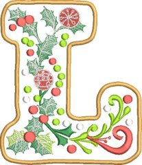 BFC32211 Christmas Applique Alpha L