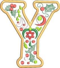 BFC32224 Christmas Applique Alpha Y