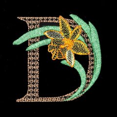 BFC31837 Spring Flowers Alphabet D