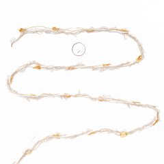 Gold, Beige and White Puffs with Eyelash