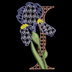 BFC31842 Spring Flowers Alphabet I