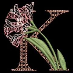 BFC31844 Spring Flowers Alphabet K