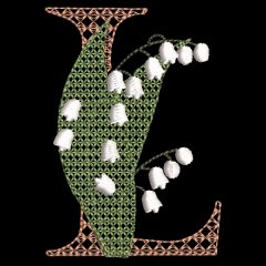 BFC31845 Spring Flowers Alphabet L