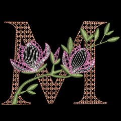 BFC31846 Spring Flowers Alphabet M