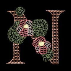 BFC31847 Spring Flowers Alphabet N