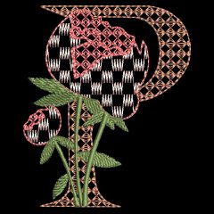 BFC31849 Spring Flowers Alphabet P