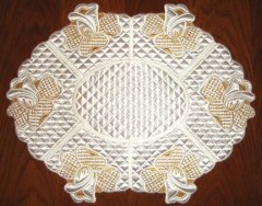 CCQ0107 - Rose Oval Placemat