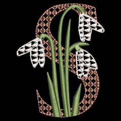 BFC31852 Spring Flowers Alphabet S
