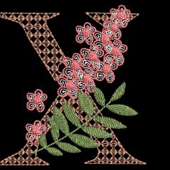 BFC31857 Spring Flowers Alphabet X