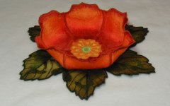 BFC0185 Lace Bowl & Doily - Wild Rose