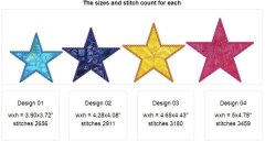 CCQ5010 - Stars Applique Set 2