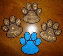 CCQ0562 - Paws Mug Rugs Coasters