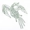 BFC1022 Persian Flowers & Birds Blackwork