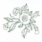 BFC1022 Persian Flowers & Birds Blackwork