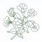 BFC1022 Persian Flowers & Birds Blackwork