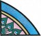 BFC1034 QIH or Regular Stained Glass Peacock w/flowers