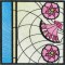 BFC1034 QIH or Regular Stained Glass Peacock w/flowers