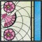 BFC1034 QIH or Regular Stained Glass Peacock w/flowers