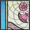 BFC1034 QIH or Regular Stained Glass Peacock w/flowers